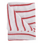 Stockinette Striped Dish Cloths Red