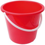 JanSan Round Plastic Bucket 10 Litre Red