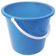 Round Plastic Bucket 10 Litre Blue