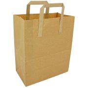 Kraft SOS Paper Brown Carrier Bags Medium
