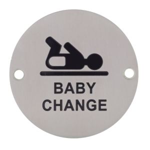 Signage Stainless Steel Baby Change