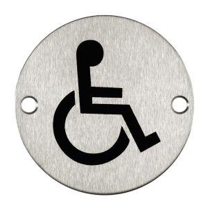 Signage Stainless Steel Disabled