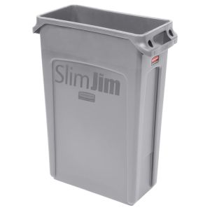 Slim Jim Vented Bin Grey 87 Litres