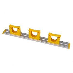 Aluminium Rail 3 Shovel Hangers 515mm Yellow