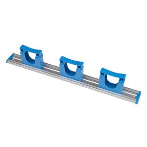 Aluminium Rail 3 Shovel Hangers 515mm Blue
