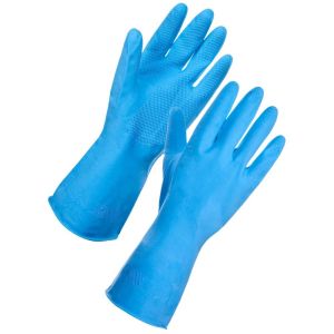 Rubber Household Gloves Large Blue