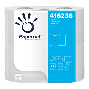 Papernet 416236 Luxury Embossed 2 Ply Toilet Rolls 210 Sheets