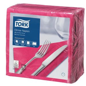 Tork Dinner Napkin 2 Ply 39cm Bright Pink