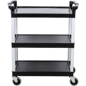 Three Shelf Utility Cart Black