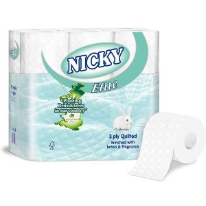 Nicky Elite 3Ply Quilte Toilet Tissue White