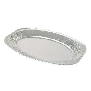 Oval Silver Embossed Foil Food Platter 22