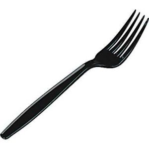 Catering Supplies Premium Plastic Forks Black