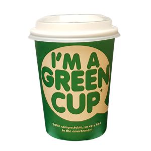 Compostable Im a Green Cup with Lid 8oz/250ml