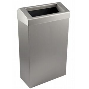 Waste Bin with Chute Style Lid Stainless Steel 30 Litre