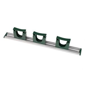Aluminium Rail 3 Shovel Hangers 515mm Green