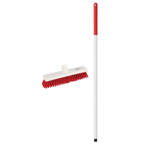 Washable Soft Broom Complete Red 12