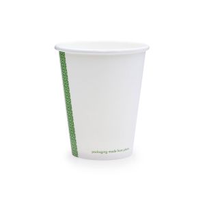 Vegware White Single Wall Hot Paper Cups 79 Series 8oz 240ml