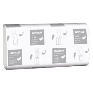 Katrin 61600 Plus Hand Towel Non Stop L3 3 Ply White Handy Pack