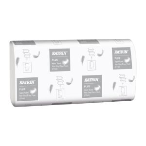 Katrin 61624 Plus Hand Towel Non Stop EasyFlush M2 2 Ply White Handy Pack