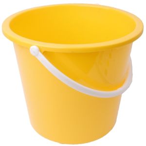 Round Plastic Bucket 10 Litre Yellow
