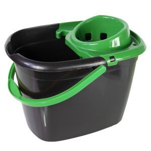 Recycled Bucket & Wringer 5L Green