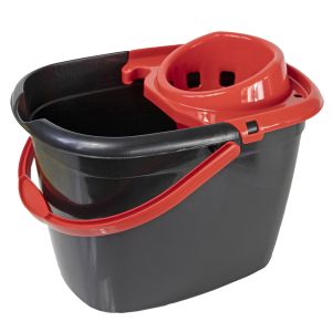 Recycled Bucket & Wringer 5L Red