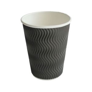 Leafware Black Ripple Double Wall Hot Cups 4oz 120ml