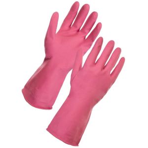 Rubber Household Gloves Small Pink