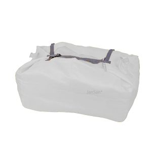 JanSan Mobile Hamper Style 140gsm Laundry Bags White