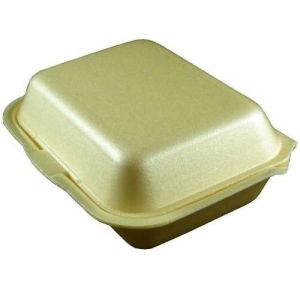 Polystyrene Hinged Large Fast Food Box HP4 White