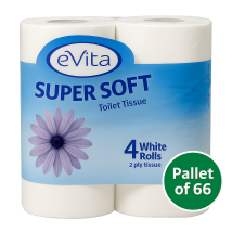 Evita Super Soft 2Ply Toilet Tissue, White (40)