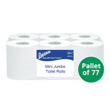 Toilet Roll, 2ply, Mini Jumbo, 76mm Core, 150m (12 pack) 
