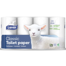 Lambi 54343 Classic 3 Ply Toilet Rolls,White