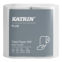 Katrin 82506 Plus Toilet Paper Roll,EasyFlush 2-ply 400 sheets