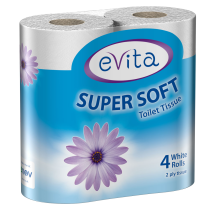 Evita Super Soft 2Ply Toilet Tissue, White