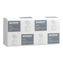 Katrin 61624 Plus Z-Fold Hand Towel Non,Stop EasyFlush M2 2 Ply White Handy Pack
