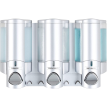 LFS 3 Chamber Soap Lockable Dispenser,Satin