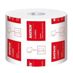 Katrin 103424 Classic System 800 Sheet,ECO Toilet Roll 2 Ply White