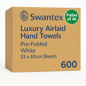 JanSan Luxury Airlaid Hand Towels, 8 Fold White (600 Sheets)