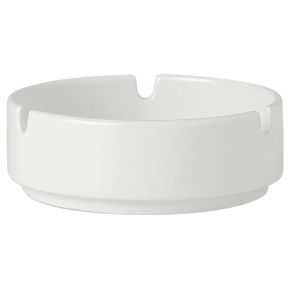 Simplicity White Ashtray Stacking 3 Notch 10.25cm (4")
