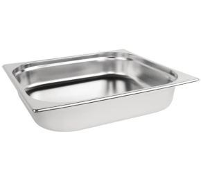 Gastronorm Pans, Stainless Steel 2/3 65mm Non Perforated