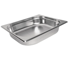 Gastronorm Pans, Stainless Steel 1/2 200mm Perforated