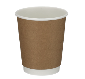 Hot Cup, 8oz, Double Wall, Kraft