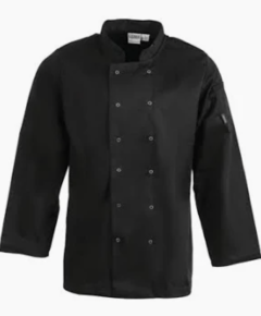 Chef Jacket, Long Sleeve, Black L