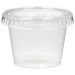 Plastic Souffle Portion Cups & Lids Combo Translucent 1.25oz 37ml