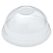 Compostable Clear PLA No Hole Domed Lid 12oz