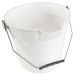 Lipped Round Plastic Bucket 10 Litre White