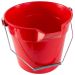 Lipped Round Plastic Bucket 10 Litre Red