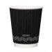 Leafware Black Ripple Double Wall Hot Cups 8oz 240ml