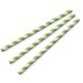 Vegware Jumbo Stripe Paper Straws 197mm Green